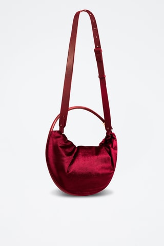 Sac porté épaule en velours - Bordeaux