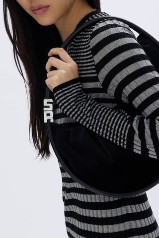 Sac porté épaule en velours - Noir