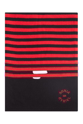 Snood en cachemire - Noir et rouge