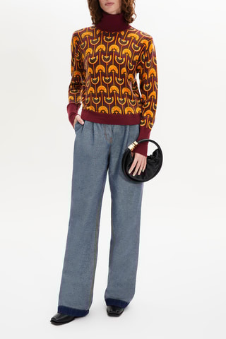 Pull en laine et cachemire - Orange