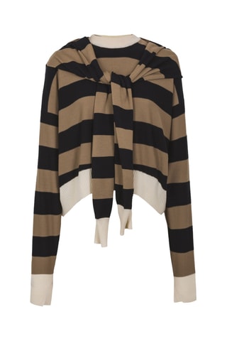 Pull en laine -Marron et noir