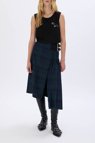 Pull sans manches en mérinos et laine - Noir