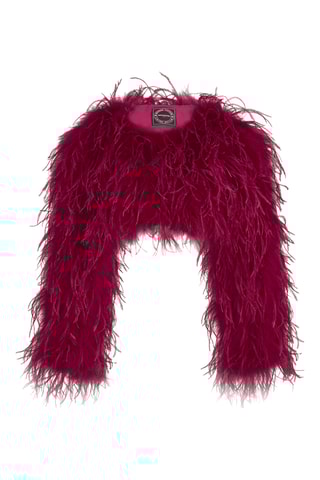 Pull en plumes d’autruche - Fuchsia