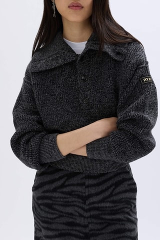 Pull en laine -Gris foncé chiné