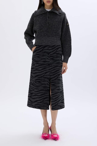 Pull en laine -Gris foncé chiné