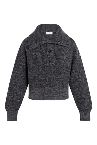 Pull en laine -Gris foncé chiné