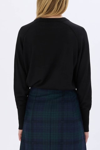 Pull en mérinos et soie - Noir