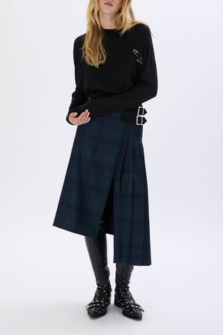 Pull en mérinos et soie - Noir