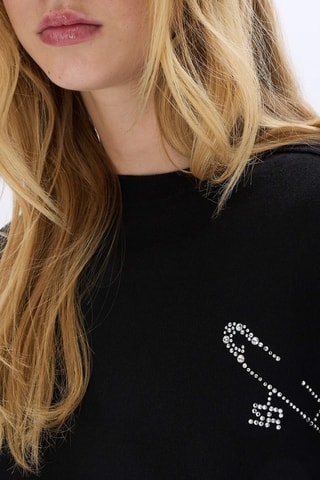 Pull en mérinos et soie - Noir