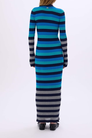 Gilet long -Bleu marine et gris