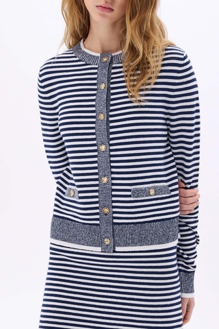 Gilet -Blanc et bleu marine