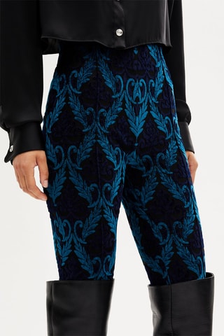 Pantalon taille haute - Bleu