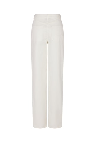 Pantalon taille haute - Blanc