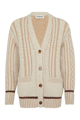 Cardigan en alpaga et laine - Ecru