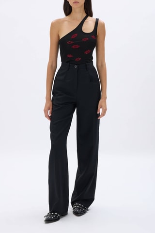 Top asymétrique - Noir