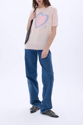 Top en laine -Saumon