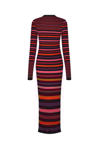 Robe pull en laine - Rose et noir