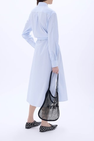 Robe chemise - Blanc et ciel