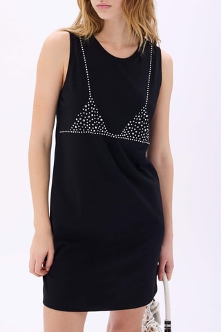 Robe droite en coton biologique - Noir