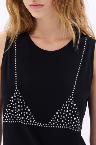 Robe droite en coton biologique - Noir