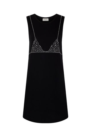 Robe droite en coton biologique - Noir