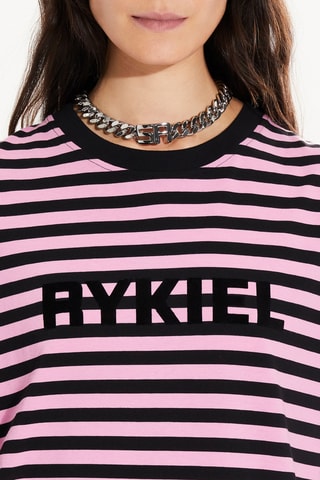 Robe t-shirt - Rose et noir