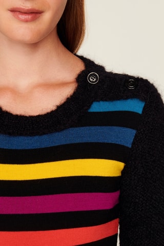 Robe en laine, mohair et alpaga - Noir