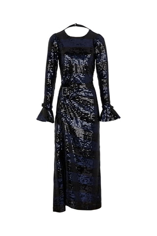 Robe longue - Bleu nuit et argenté