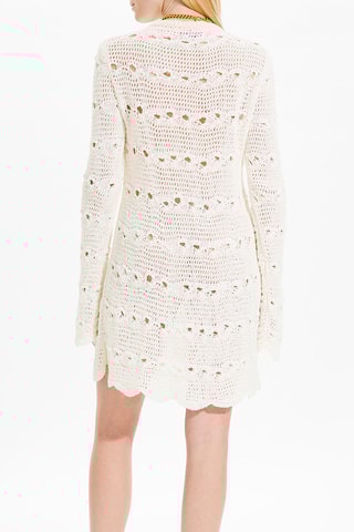 Robe courte - Blanc et écru