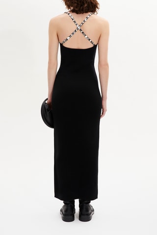 Robe midi en laine - Noir
