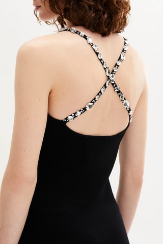 Robe midi en laine - Noir