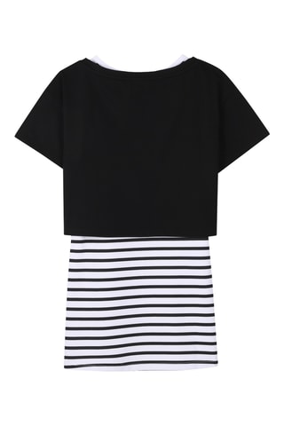 Robe trompe-l’œil - Noir