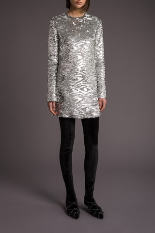 Robe droite - Argenté