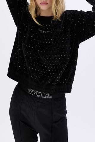 Sweat en velours - Noir