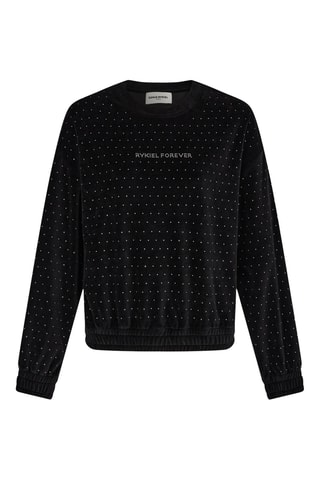 Sweat en velours - Noir