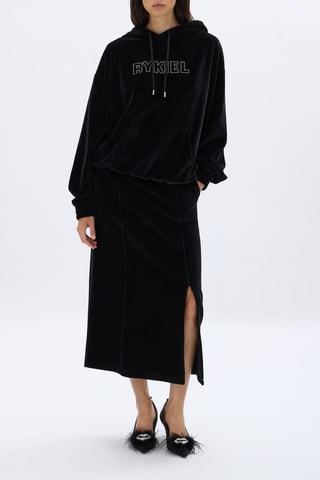 Sweat en velours - Noir