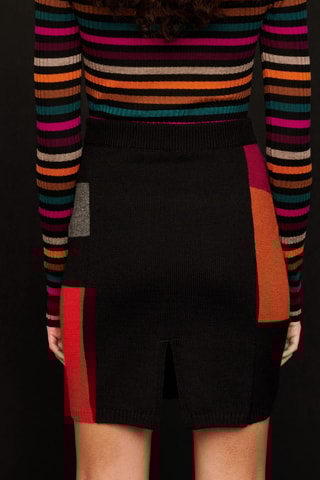 Jupe en alpaga - Noir