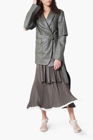 Jupe plissée - Marron