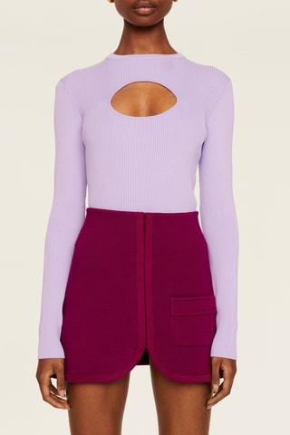 Minijupe en mérinos - Fuchsia