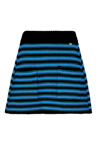 Minijupe en laine - Noir et bleu