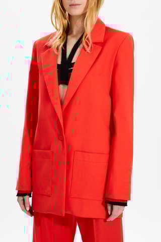 Blazer oversize en laine - Corail