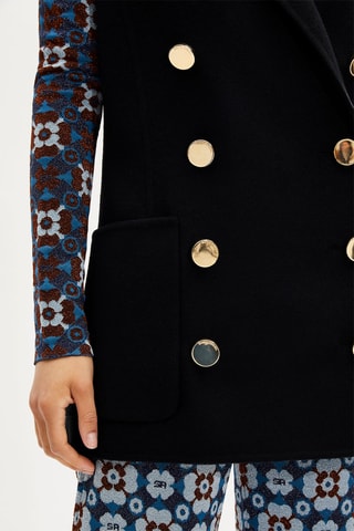 Blazer sans manches en laine - Noir
