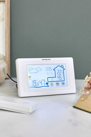 Estação meteorológica e despertador - Branco