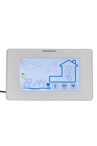 Estação meteorológica e despertador - Branco