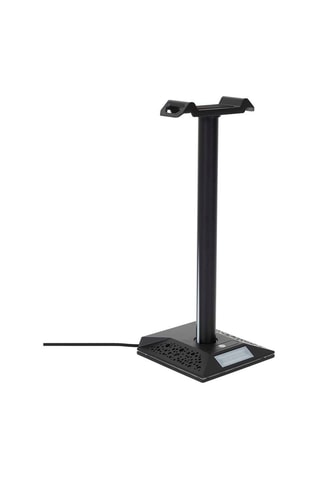 Suporte para auscultadores áudio LED Preto