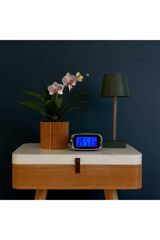 Despertador digital - Cinzento e azul