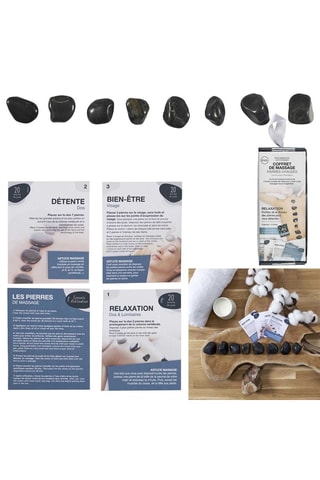 Coffret avec 8 pierres chaudes