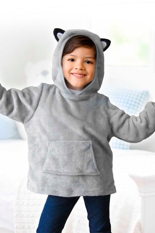 Peluche Sweat com capuz Cinzento