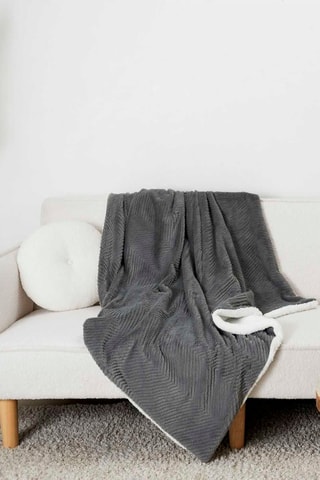 Manta imitação pelo Cinzento - 140 x 200 cm