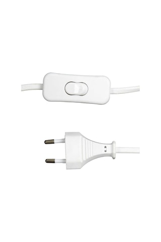 Candeeiro de mesa - Cinzento e branco